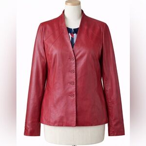 Danier Cherry Leather Jacket